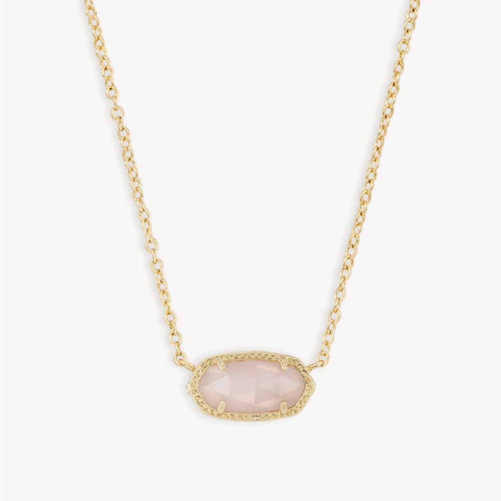 Kendra Scott Elisa Gold w/ Rose Quartz Necklace NEW - Picture 8 of 12
